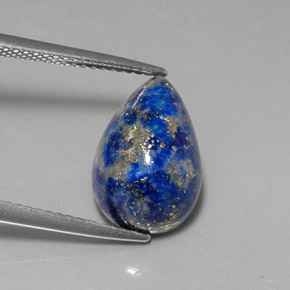 Lapislázuli azul natural de 6,93 ct, en forma de pera, opaco