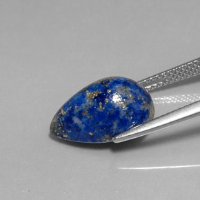 Lapislázuli azul natural de 6,93 ct, en forma de pera, opaco