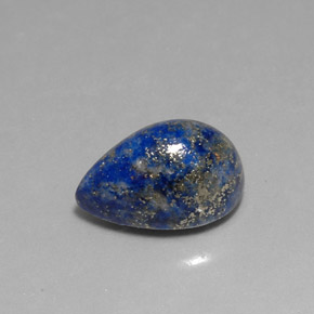 Lapislázuli azul natural de 7,60 ct, en forma de pera, opaco