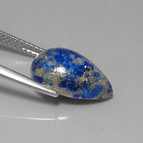 Lapislázuli Azul real natural de 5.64 ct, En forma de pera, Opaco