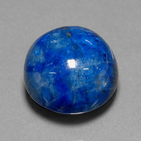 Lapislázuli azul natural de 19,11 ct, corte redondo, opaco