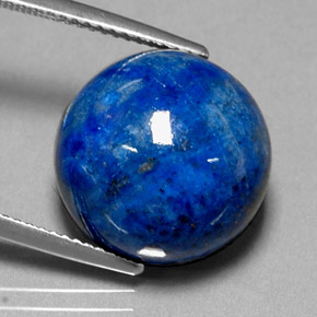 Lapislázuli azul natural de 19,11 ct, corte redondo, opaco