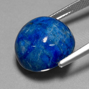Lapislázuli azul natural de 19,11 ct, corte redondo, opaco