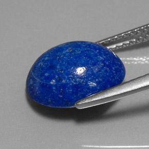 Lapislázuli azul natural de 4,72 ct, corte óvalo, opaco