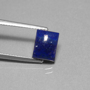 Lapislázuli azul natural de 2,95 ct, baguette, opaco