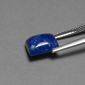 Lapislázuli azul real natural de 2,69 ct, baguette, opaco