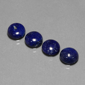 Gemas de lapislázuli azul natural de  ct, corte redondo, opaco