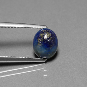 Lapislázuli azul natural de 2,16 ct, corte óvalo, opaco