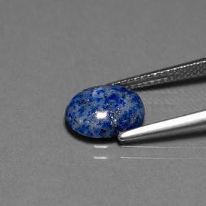 Lapislázuli azul natural de 2,36 ct, corte óvalo, opaco