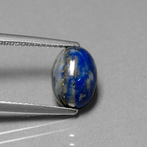 Lapislázuli azul natural de 2,55 ct, corte óvalo, opaco