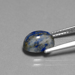 Lapislázuli azul natural de 2,55 ct, corte óvalo, opaco