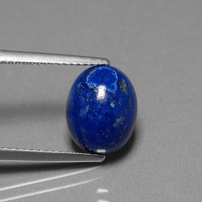 Lapislázuli azul natural de 3,74 ct, corte óvalo, opaco