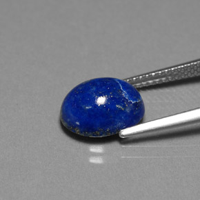 Lapislázuli azul natural de 3,74 ct, corte óvalo, opaco