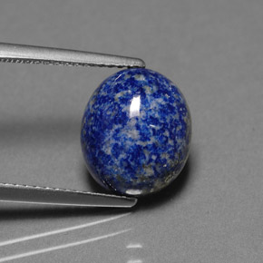 Lapislázuli azul natural de 4,06 ct, corte óvalo, opaco