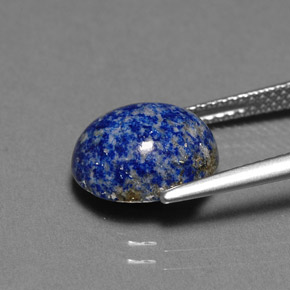 Lapislázuli azul natural de 4,06 ct, corte óvalo, opaco