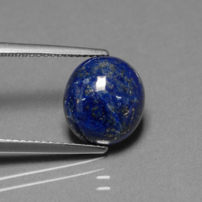 Lapislázuli azul natural de 4,58 ct, corte óvalo, opaco