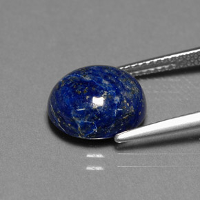 Lapislázuli azul natural de 4,58 ct, corte óvalo, opaco