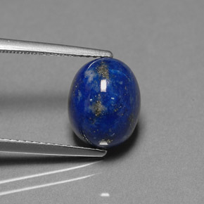 Lapislázuli azul natural de 4,87 ct, corte óvalo, opaco