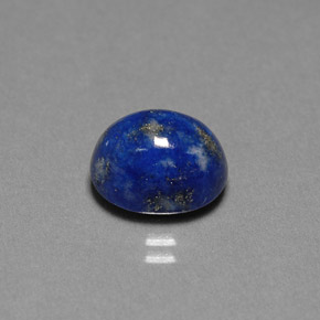 Lapislázuli azul natural de 4,87 ct, corte óvalo, opaco