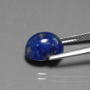 Lapislázuli azul natural de 4,87 ct, corte óvalo, opaco