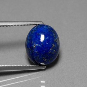 Lapislázuli azul natural de 5,41 ct, corte óvalo, opaco