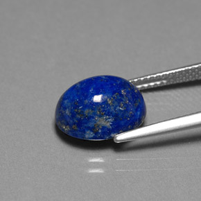 Lapislázuli azul natural de 5,41 ct, corte óvalo, opaco