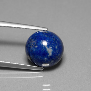 Lapislázuli azul natural de 6,65 ct, corte redondo, opaco