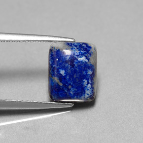 Lapislázuli azul natural de 2,92 ct, baguette, opaco