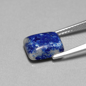 Lapislázuli azul natural de 2,92 ct, baguette, opaco