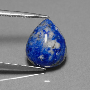 Lapislázuli Azul real natural de 4.27 ct, En forma de pera, Opaco