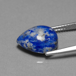Lapislázuli Azul real natural de 4.27 ct, En forma de pera, Opaco