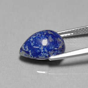 Lapislázuli azul natural de 4,62 ct, en forma de pera, opaco