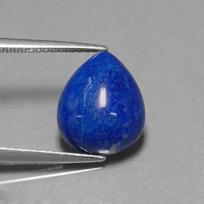 Lapislázuli azul natural de 4,81 ct, en forma de pera, opaco