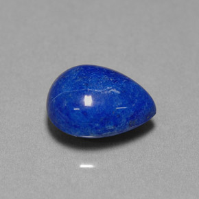 Lapislázuli azul natural de 4,81 ct, en forma de pera, opaco
