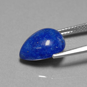 Lapislázuli azul natural de 4,81 ct, en forma de pera, opaco
