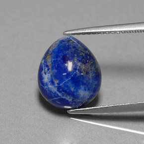 Lapislázuli azul natural de 4,92 ct, en forma de pera, opaco