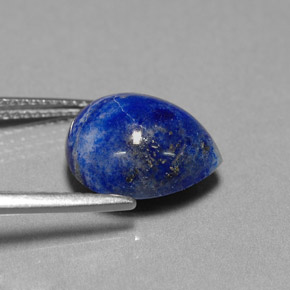 Lapislázuli azul natural de 4,92 ct, en forma de pera, opaco
