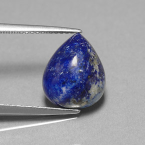Lapislázuli azul natural de 4,96 ct, en forma de pera, opaco