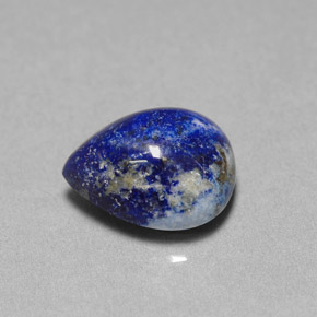 Lapislázuli azul natural de 4,96 ct, en forma de pera, opaco