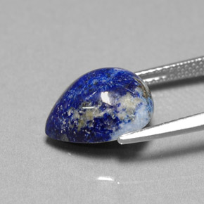 Lapislázuli azul natural de 4,96 ct, en forma de pera, opaco