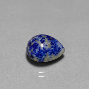 Lapislázuli azul natural de 5,38 ct, en forma de pera, opaco