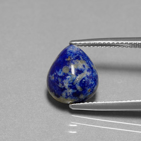 Lapislázuli azul natural de 5,38 ct, en forma de pera, opaco