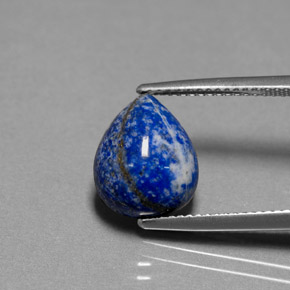Lapislázuli azul natural de 5,40 ct, en forma de pera, opaco