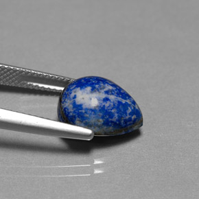 Lapislázuli azul natural de 5,40 ct, en forma de pera, opaco