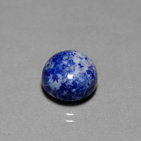 Lapislázuli azul natural de 6,13 ct, corte redondo, opaco