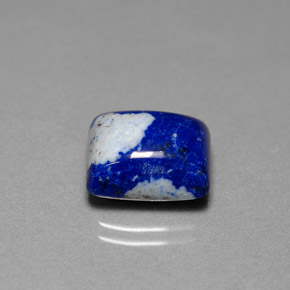 Lapislázuli azul natural de 6,92 ct, baguette, opaco