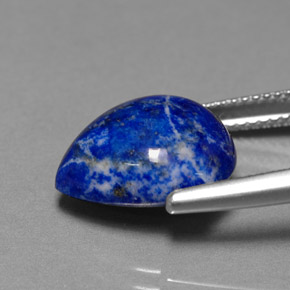 Lapislázuli Azul real natural de 7.38 ct, En forma de pera, Opaco