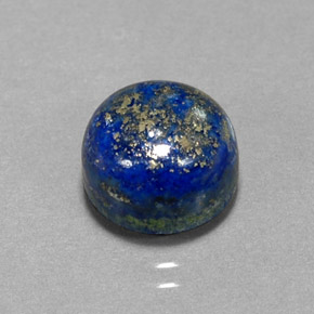 Lapislázuli azul natural de 5,87 ct, corte redondo, opaco