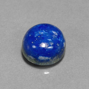 Lapislázuli Azul real natural de 5.07 ct, Corte Redondo, Opaco