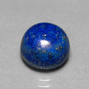 Lapislázuli azul natural de 5,24 ct, corte redondo, opaco
